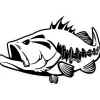 Autocollant Hot Spot Design Black Bass