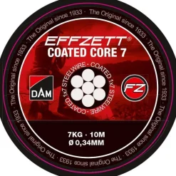 Bas De Ligne Effzett Coated Core 7 Steeltrace Black - 10M