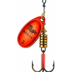 Cuiller Tournante Mepps Aglia Platinium Argent Rouge