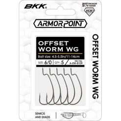 Hameçon Texan Bkk Offset Worm Wg