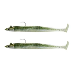 Kit Leurre Souple Arme Fiiish Double Combo Crazy Paddle Tail 100 + Tête Plombée Shore
