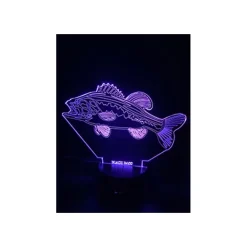 Lampe Kisskiss Metal 3D Led Illusion - Black Bass