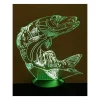 Lampe Kisskiss Metal 3D Led Illusion - Brochet