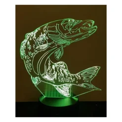 Lampe Kisskiss Metal 3D Led Illusion - Brochet
