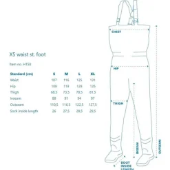 Pantalon De Wading Kinetic X5 Waist Boot Foot