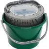 Seau A Vifs Plastilys 13L Rond Vert Fonce + Panier Vivier