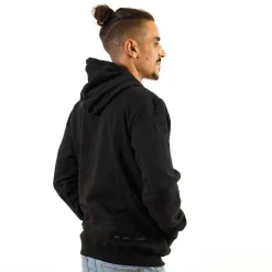 Sweat À Capuche Pêche Personnalisable Sur Vos Traces - Noir