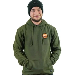 Sweat À Capuche Pêche Personnalisable Sur Vos Traces - Kaki