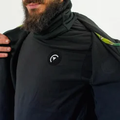 Sweat À Capuche Zippé Pêche Personnalisable Sur Vos Traces - Noir