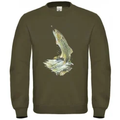Sweat Homme Bartavel Truite - Kaki