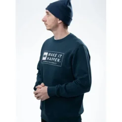 Sweat Homme Nash Make It Happen Coordinates Jumper - Navy