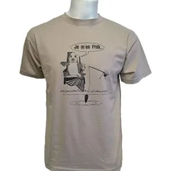 Tee Shirt Manches Courtes Homme Bartavel Je M'en Fish - Beige