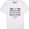 Tee Shirt Manches Courtes Homme Monsieur Pêcheur Il N'y A Qu'une Seule Chose - Blanc