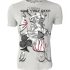 Tee Shirt Manches Courtes Homme Hot Spot Design Spinner-Cast Your Aces - Gris