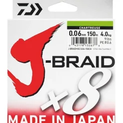 Tresse Daiwa J Braid X 8 Chartreuse - 300M