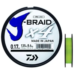 Tresse Daiwa J Braid X4b Jaune - 270M