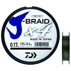 Tresse Daiwa J Braid X4b Vert - 1350M