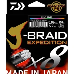 Tresse Daiwa J-Braid Expedition X8 Multicolore - 150M
