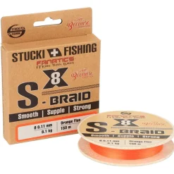 Tresse Stucki Fishing S-Braid X8 - Orange - 150M