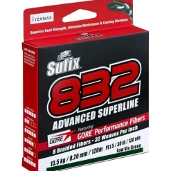 Tresse Sufix 832 Advanced Superline Lo-Vis Green - 120M