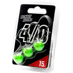 Tête Plombée Monkey Lures - Vert/Blanc - Par 3