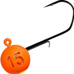 Tête Plombée Monkey Lures - Orange/Jaune - Par 3