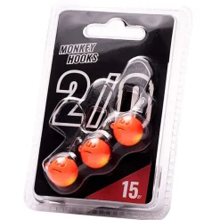 Tête Plombée Monkey Lures - Orange/Jaune - Par 3